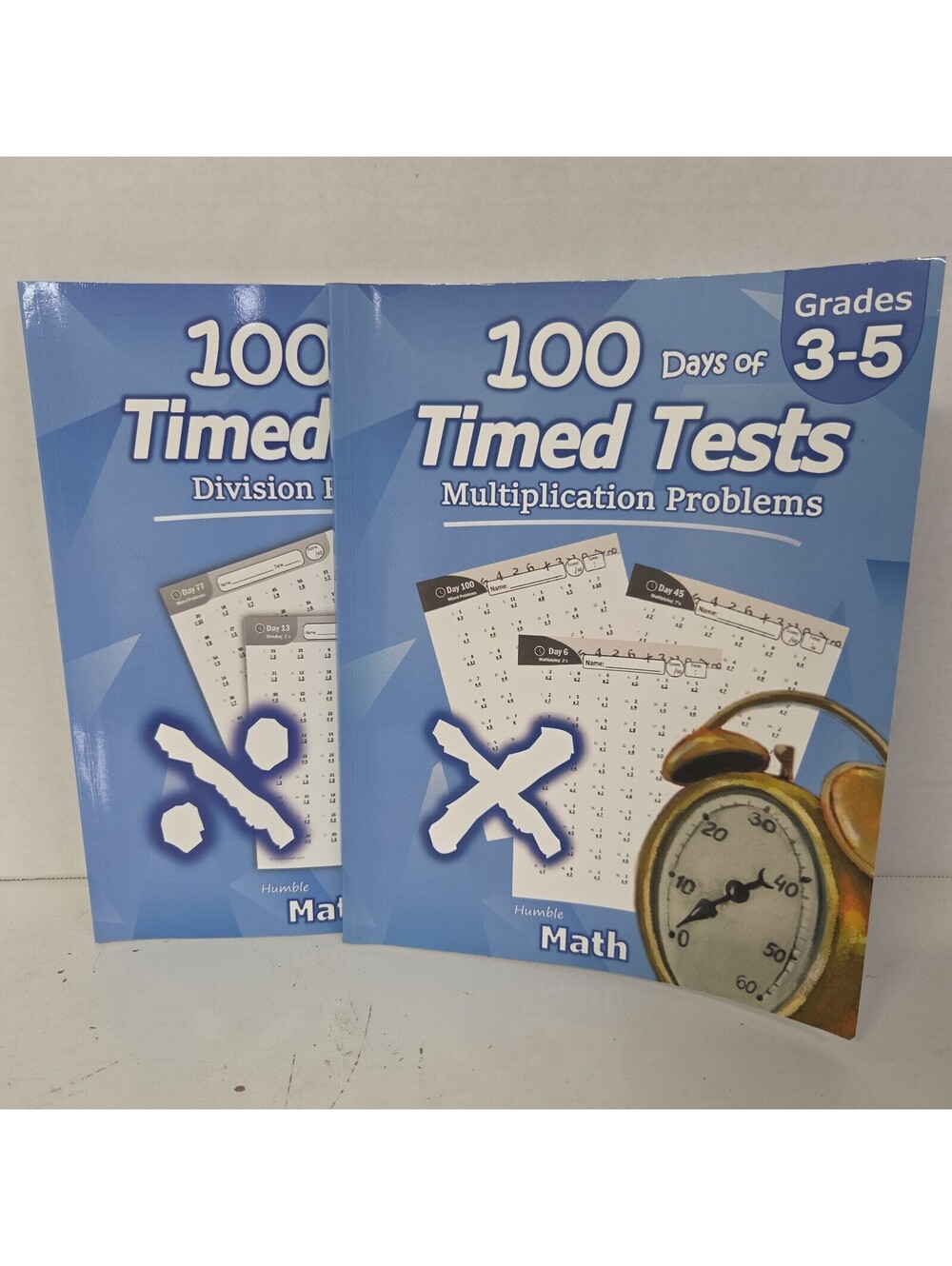 Humble Math 100 Days of Timed Tests Multiplication Division Math Drills Books
